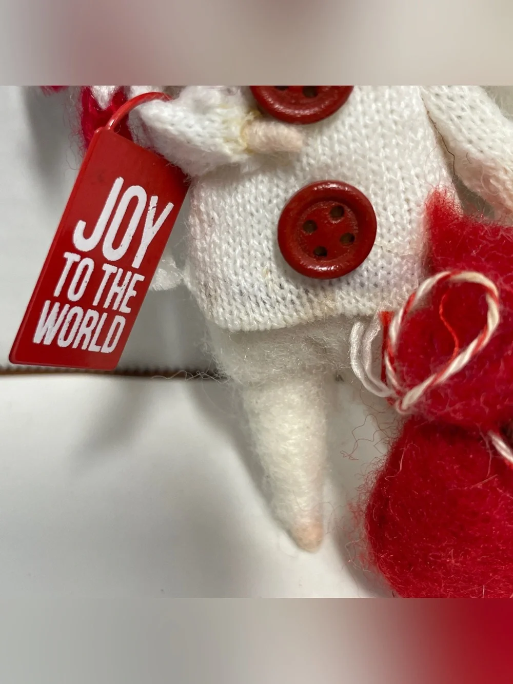 Primitives By Kathy Felt Mouse Ornament “Joy To The World” Sign, Scarf, Sweater